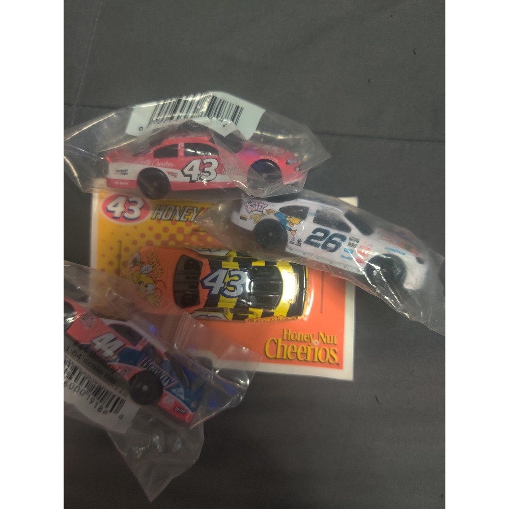 NASCAR 1:64 Diecast Lot of 4 - #43 Betty Crocker & Cheerios, #26, #44 Bounty